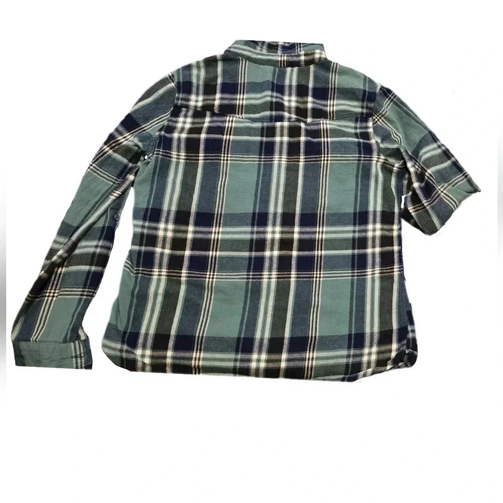 Justify, Size L, Teal and Black Roll-Tab Button-Down Shirt - Picture 13 of 14